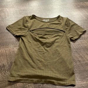 brand new cut out ribbed top